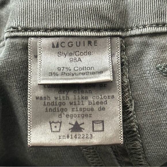 McGuire Denim Women’s Size 27 Olive Army Green Cargo Surplus Jeans - Picture 7 of 11